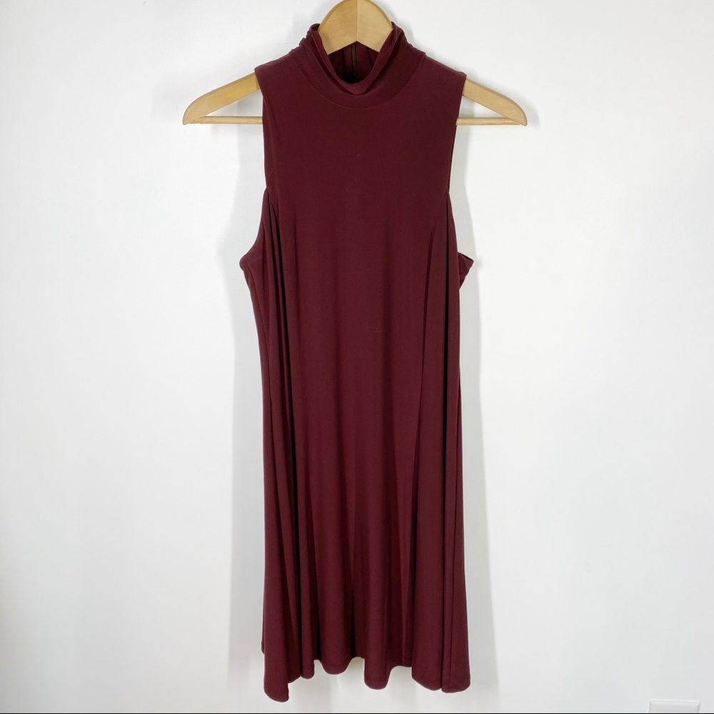 Lauren Ralph Lauren Burgundy Mock Neck Dress 4